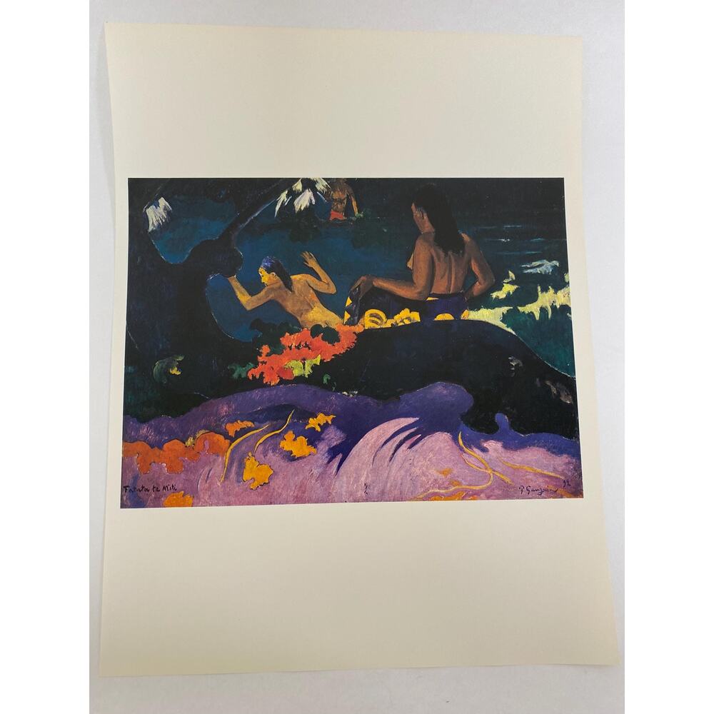 Paul Gauguin, Fatata te Miti, By the Sea, Print, Book Page, Painting, M-03-01